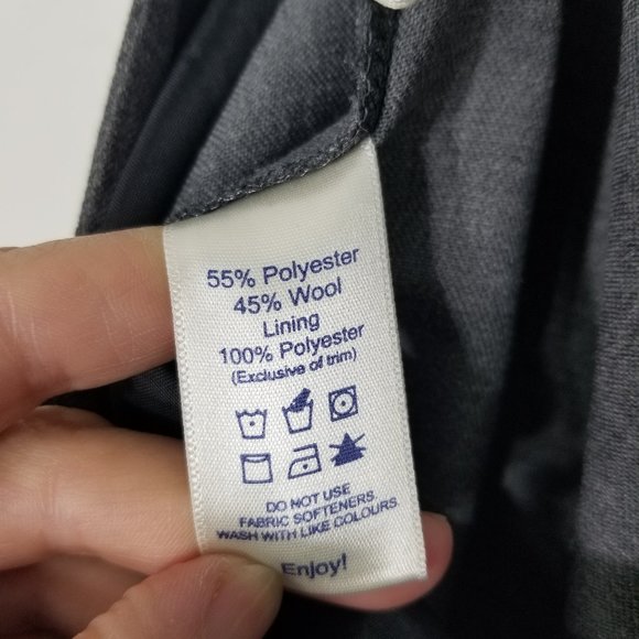 Tilley | Gray Wool Blend Straight Leg Slacks Pants - Picture 10 of 10